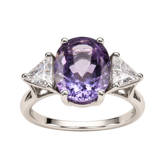 Anello Argento 925 con Ametista e Zirconi | Atelier Orafo | nudo | 2400