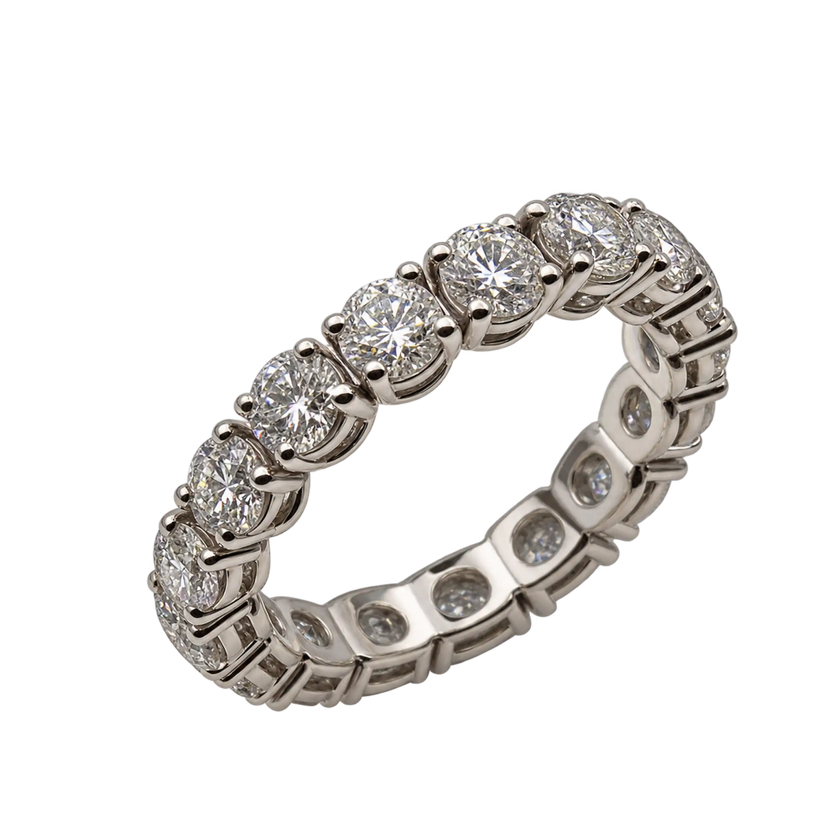Anello Eternity Oro 18kt Diamanti Naturali 2,51 | Atelier Orafo | nudo