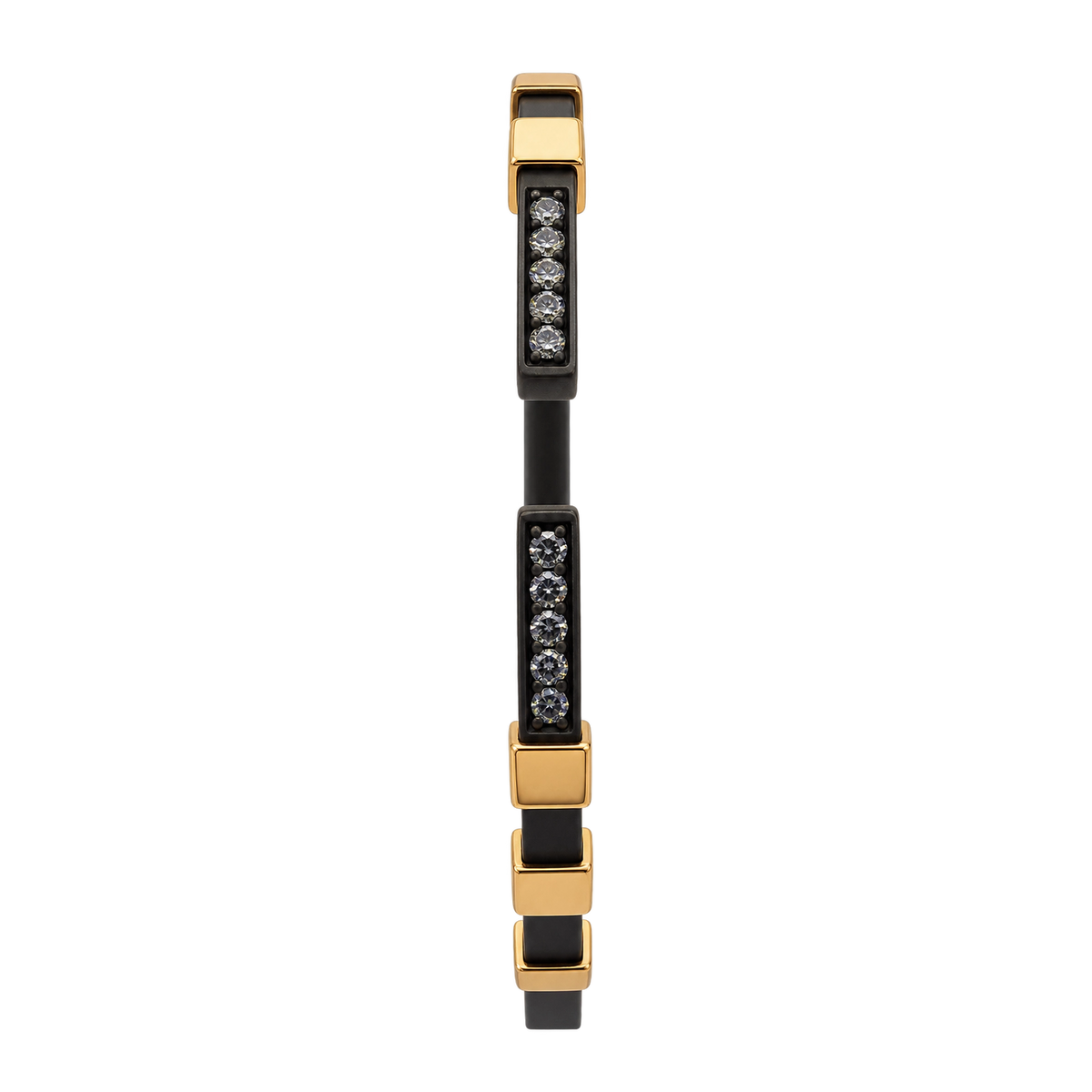 Bracciale Rigido Molla Titanio Oro 18kt Diamanti Naturali | Atelier Orafo | nudo2