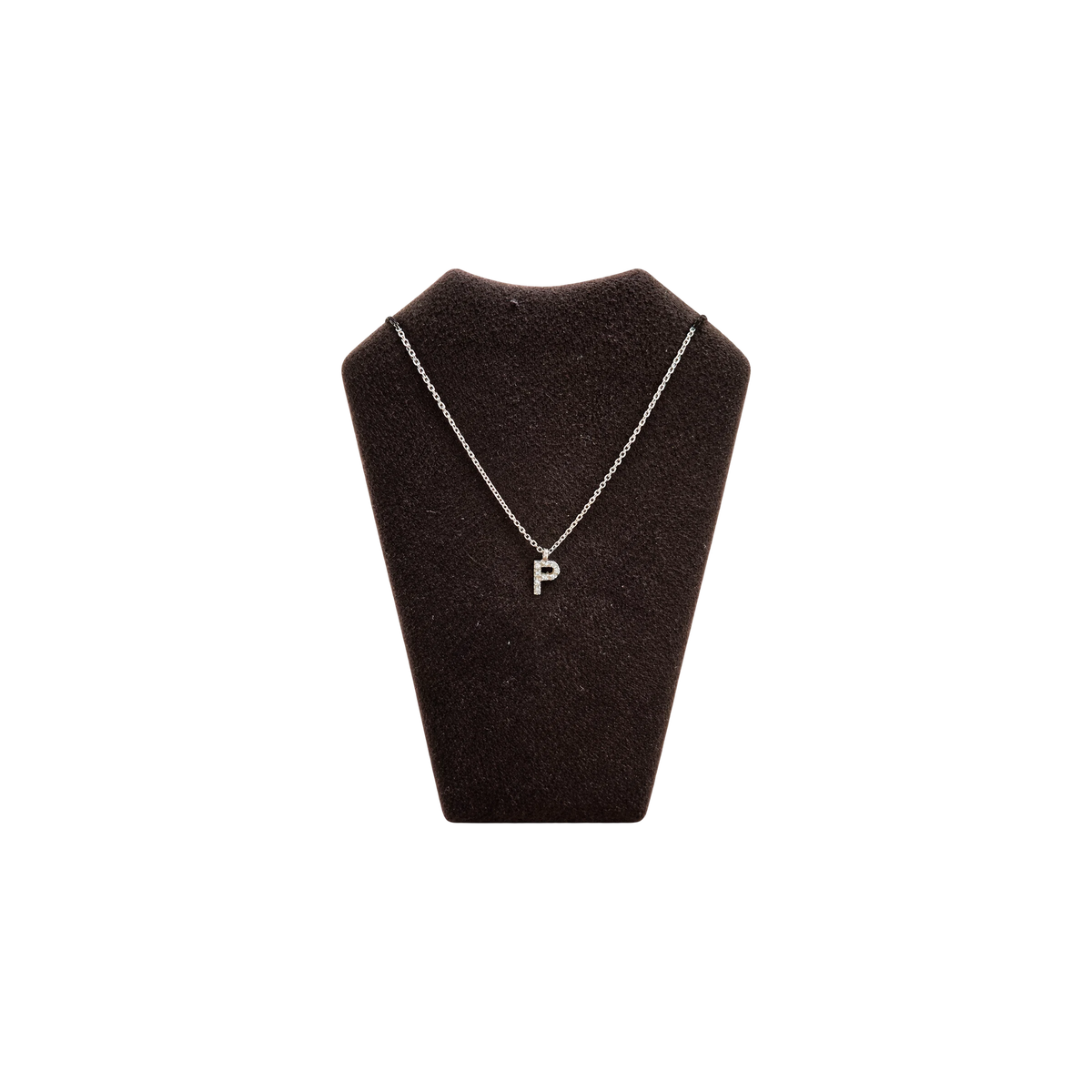 Catenina con Ciondolo Lettera in Oro 18kt e Diamanti Naturali | Atelier Orafo | nudo