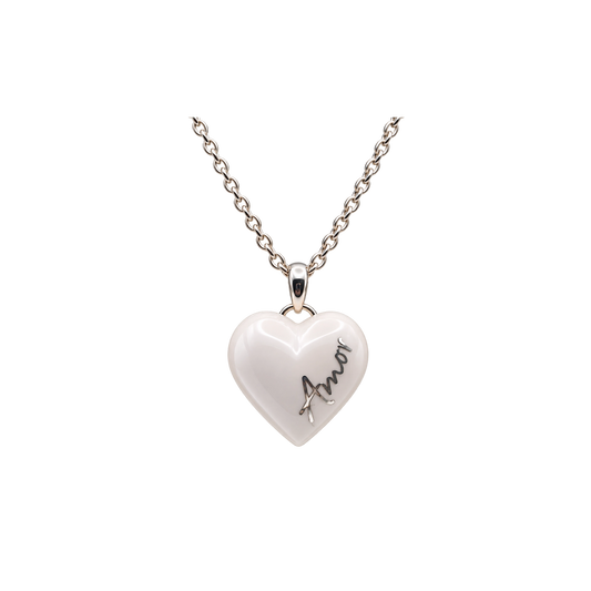 Collana Ciondolo Cuore PIccolo Argento 925 Hyceram Rosa | Atelier Orafo | nudo