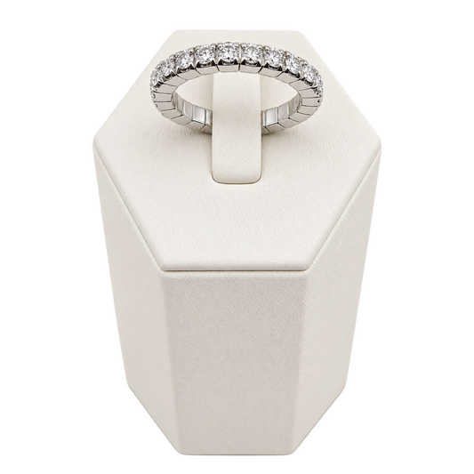 Fede Eternity Estendibile Oro Bianco 18kt con Diamanti Naturali | Atelier Orafo | nudo | 2400