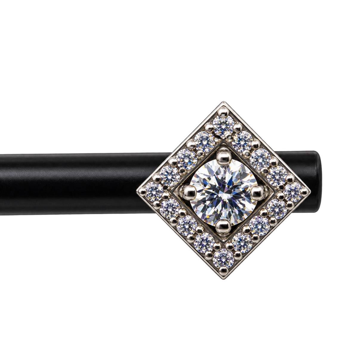 Orecchini Oro Bianco 18kt con Diamanti Naturali | Atelier Orafo | nudo2rombo