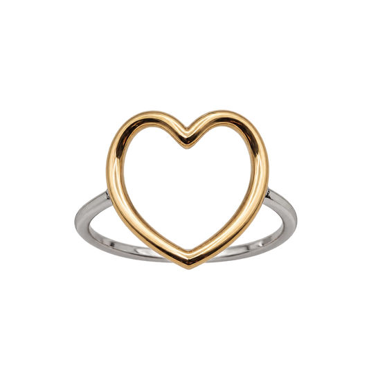 Anello Cuore Oro Bianco 18kt Oro Rosa 18kt | Atelier Orafo | nudo