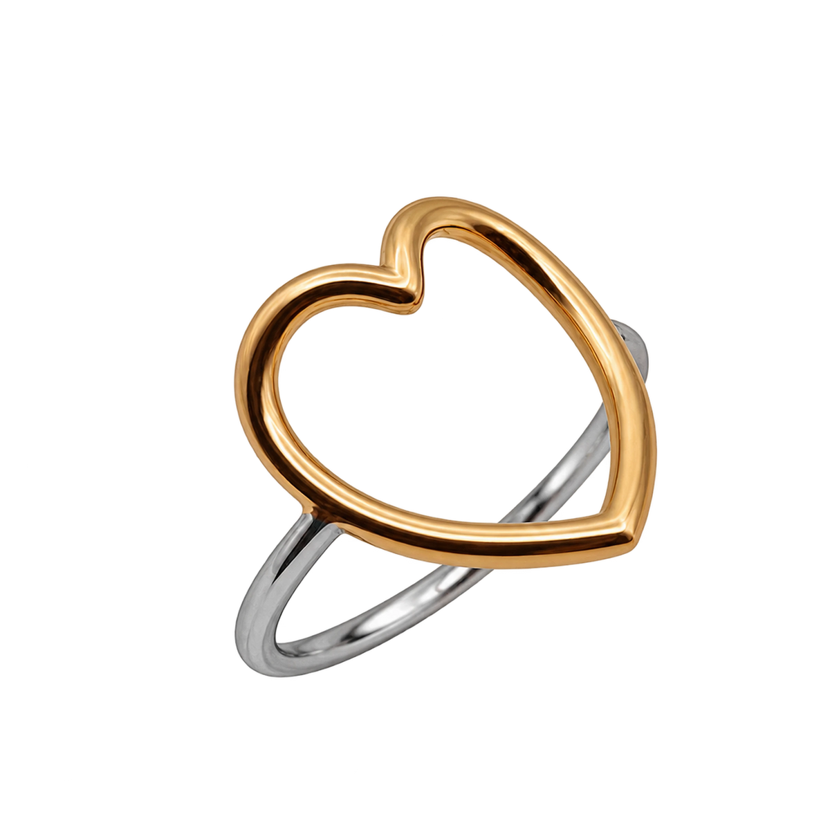 Anello Cuore Oro Bianco 18kt Oro Rosa 18kt | Atelier Orafo | nudo2