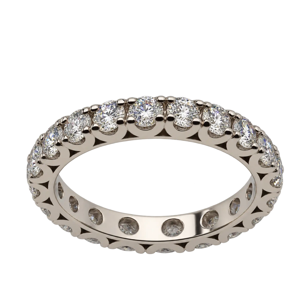 Anello Eternity Oro 18kt Diamanti Natuali 1,52 | Atelier Orafo | nudo