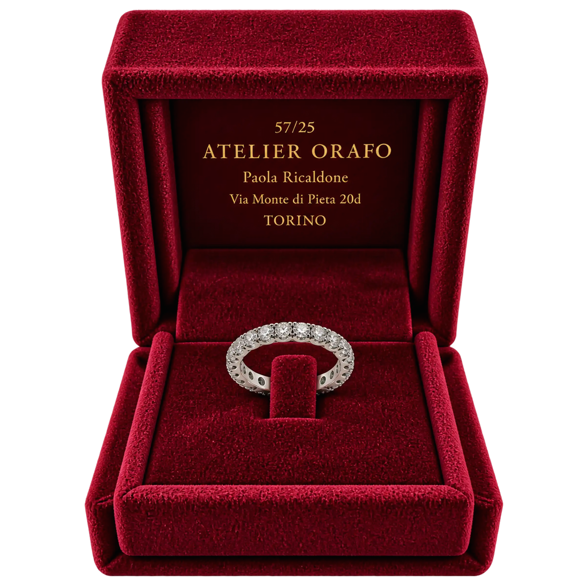 Anello Eternity Oro 18kt Diamanti Natuali 1,52 | Atelier Orafo | scatola2