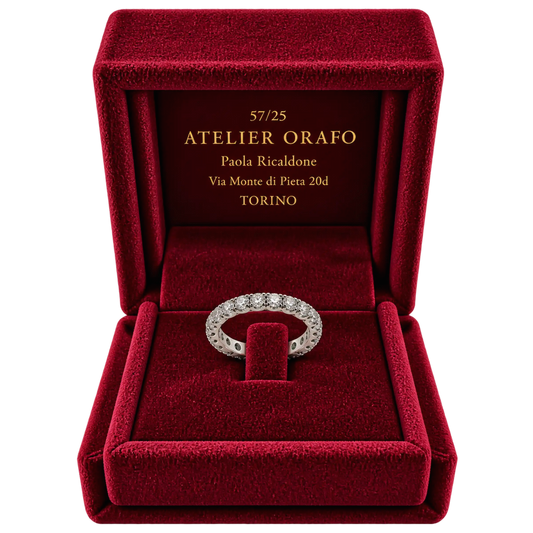 Anello Eternity Oro 18kt Diamanti Natuali 1,52 | Atelier Orafo | scatola2