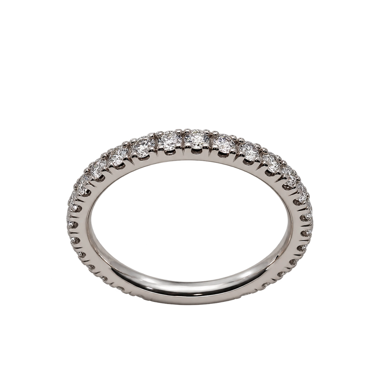Anello Eternity Oro Bianco 18kt con Diamanti Naturali | Atelier Orafo | nudo