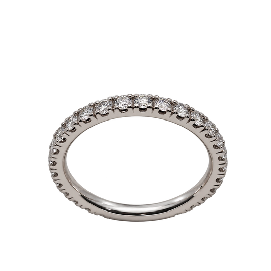 Anello Eternity Oro Bianco 18kt con Diamanti Naturali | Atelier Orafo | nudo