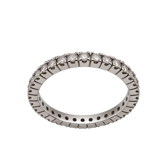 Anello Eternity Oro Bianco 18kt con Diamanti Naturali | Atelier Orafo | nudo