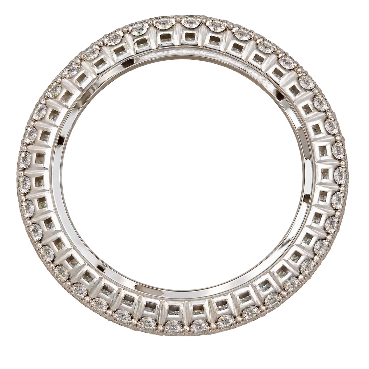 Anello Eternity multimisura in Oro Bianco 18kt con Diamanti Naturali |Atelier Orafo | nudo | 2400