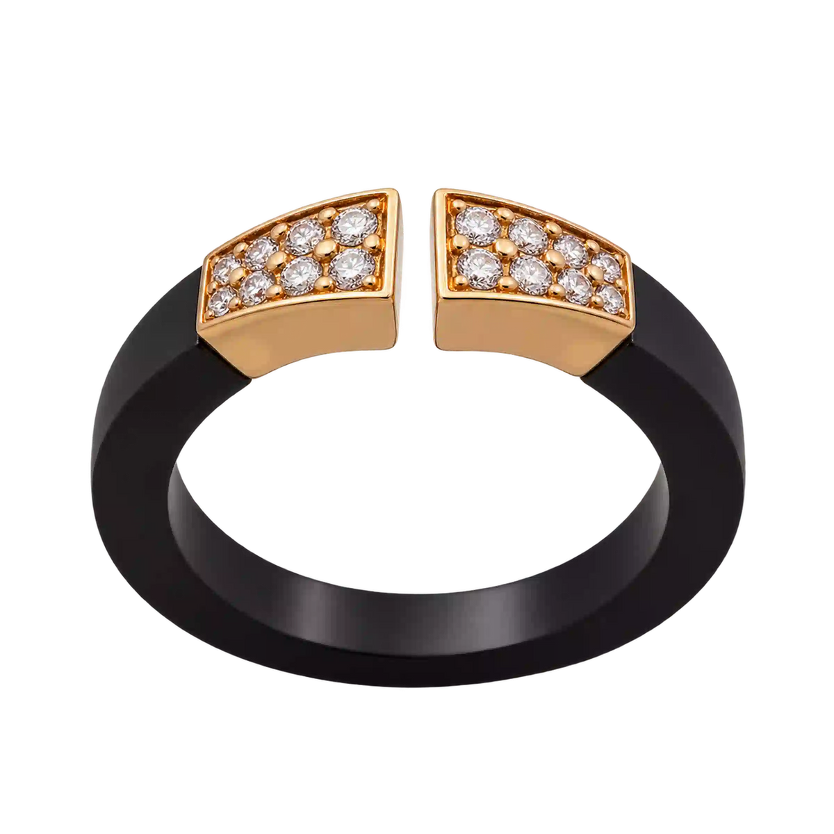 Anello Fascia Ttanio Oro 18kt Diamanti Naturali | Atelier Orafo | nudo