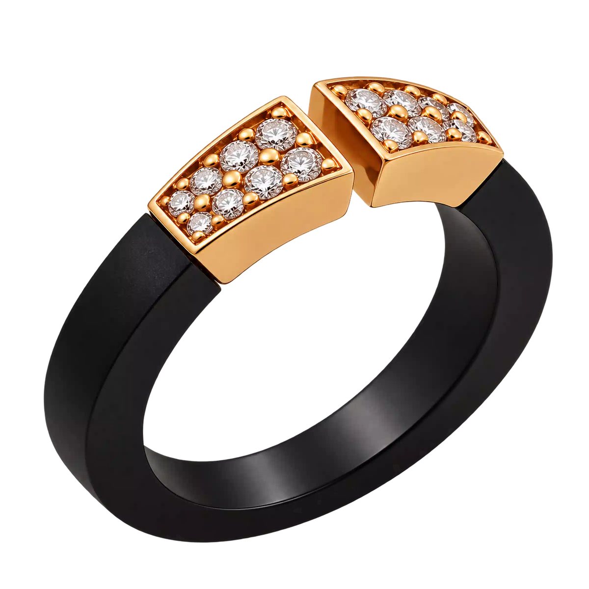 Anello Fascia Ttanio Oro 18kt Diamanti Naturali | Atelier Orafo | nudo2