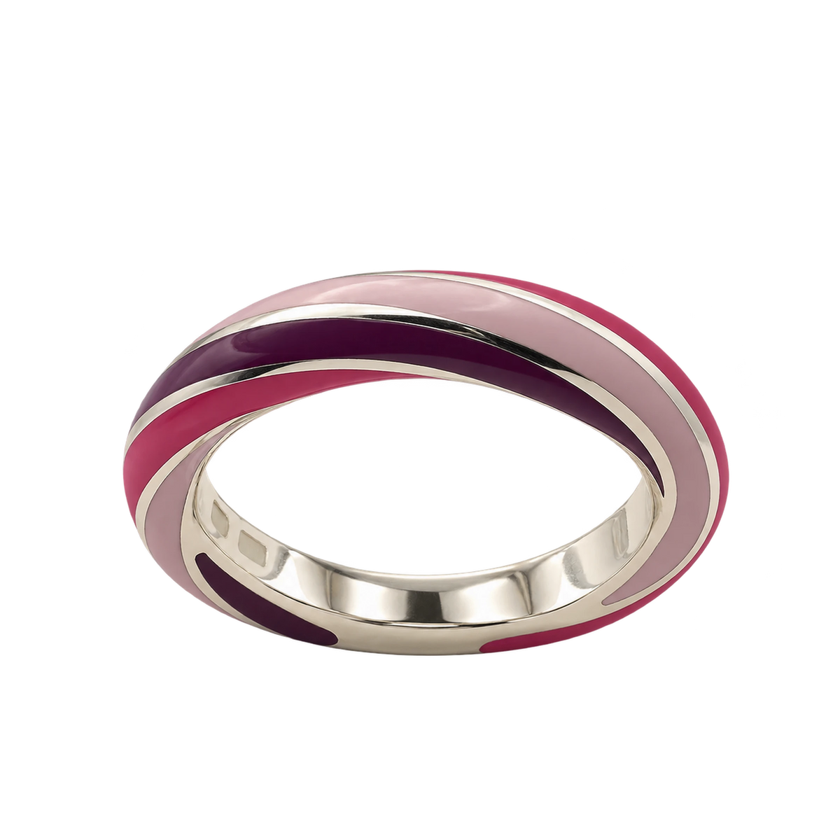 Anello Fedina Argento 925 Hyceram Rosa LIlla Prugna | Atelier Orafo | nudo