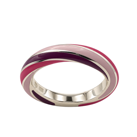 Anello Fedina Argento 925 Hyceram Rosa LIlla Prugna | Atelier Orafo | nudo