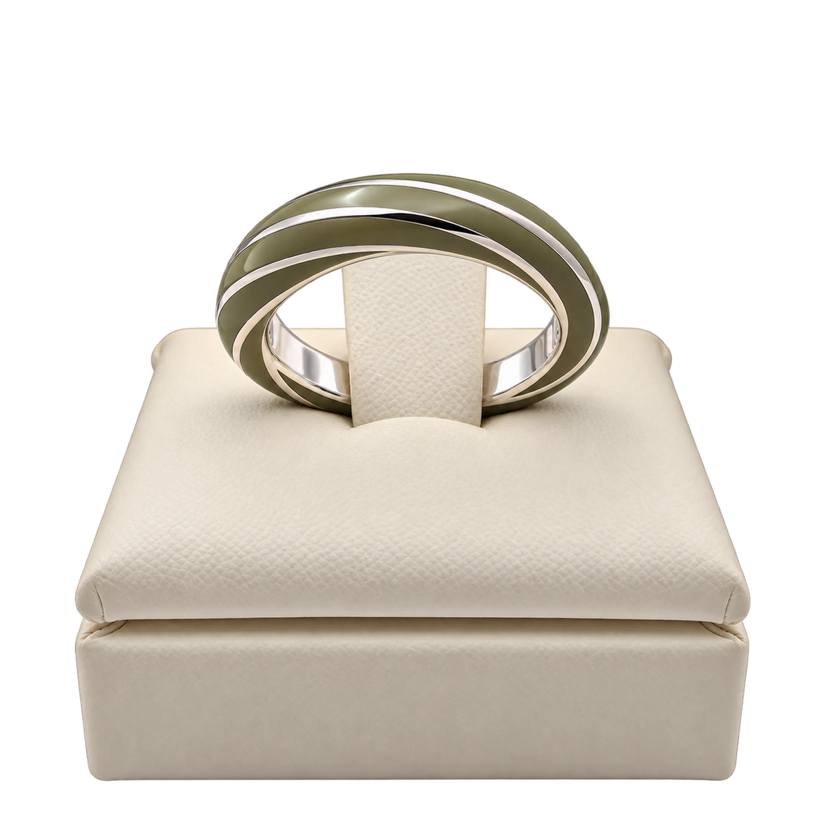 Anello Fedina Argento 925 Hyceram Verde | Atelier Orafo | nudo