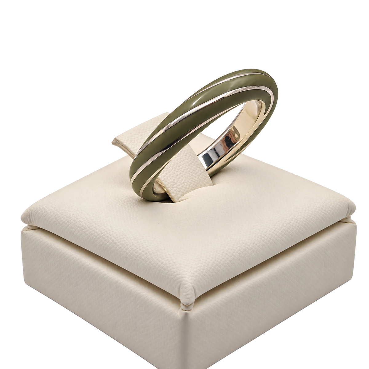 Anello Fedina Argento 925 Hyceram Verde | Atelier Orafo | nudo2
