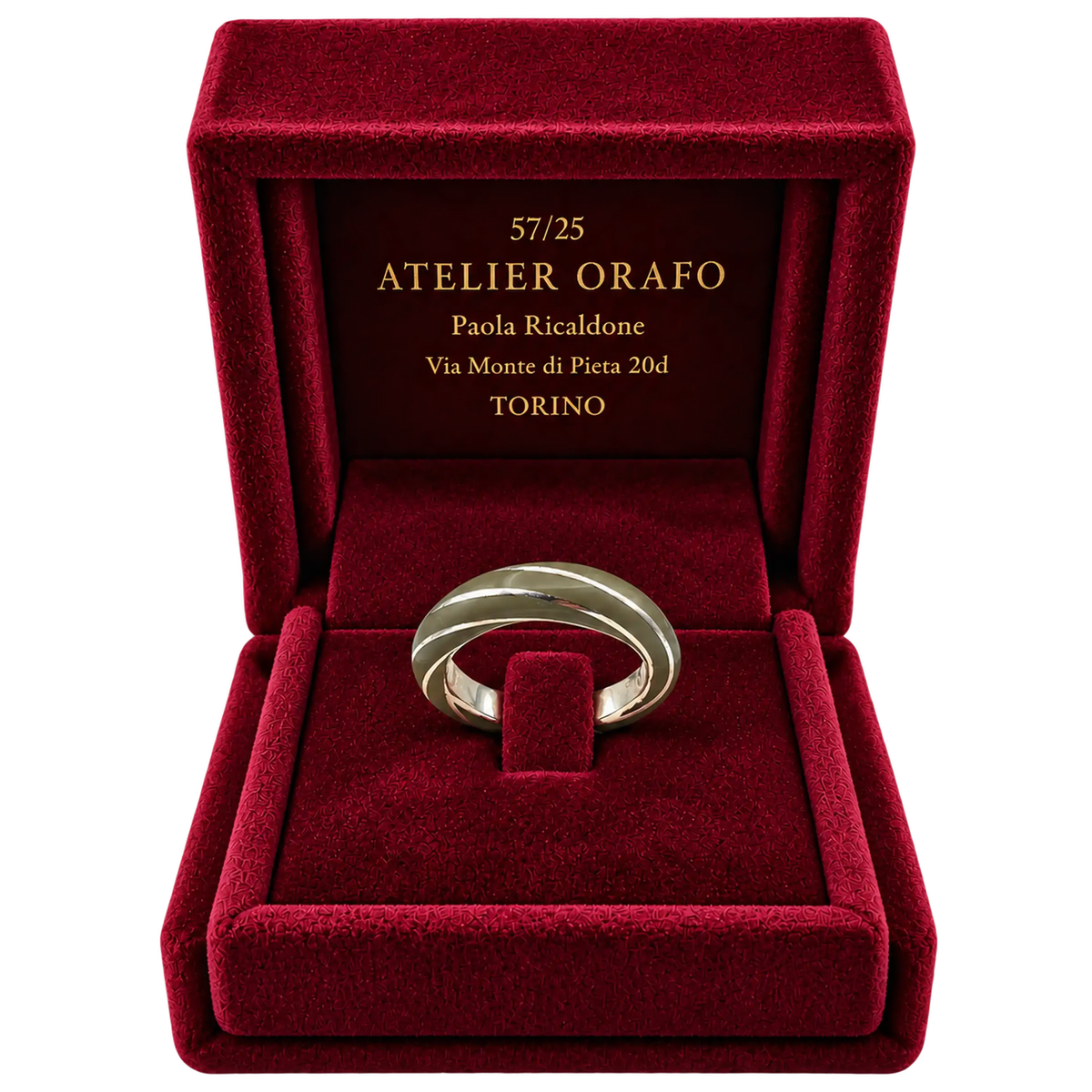 Anello Fedina Argento 925 Hyceram Verde | Atelier Orafo | scatola