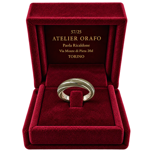 Anello Fedina Argento 925 Hyceram Verde | Atelier Orafo | scatola