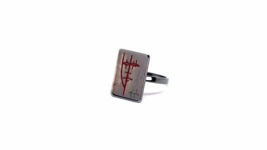 Anello Lui Argento 925 Smalto Rosso | Atelier Orafo | master