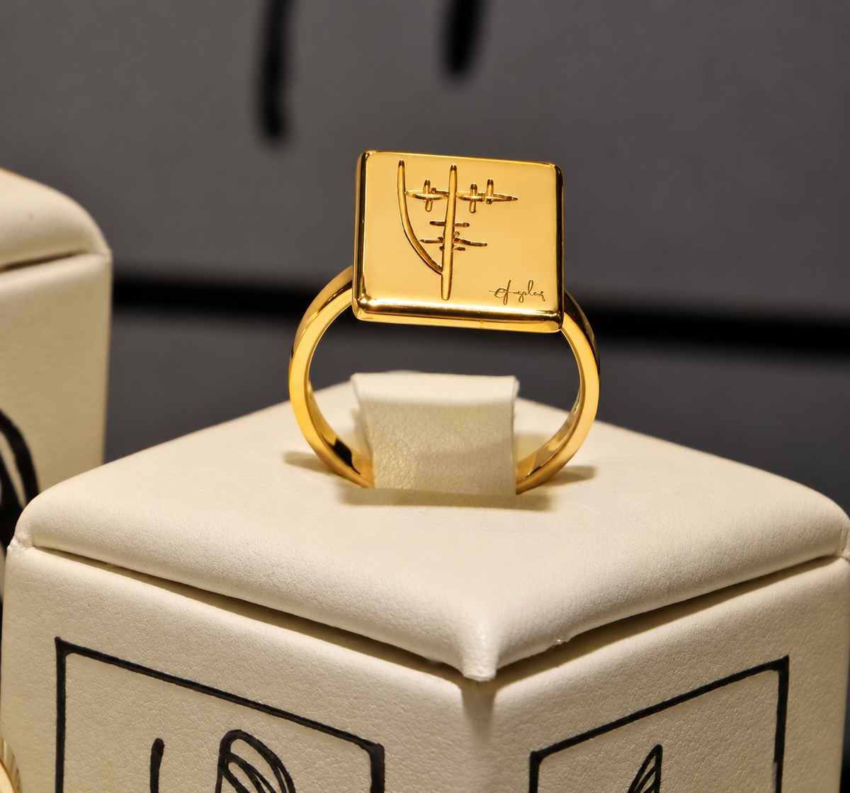 Anello Segni Argento 925 Lui  | Atelier Orafo | base