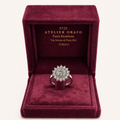 Anello Oro Bianco 18 kt con  Diamanti naturali | Atelier Orafo | scatola