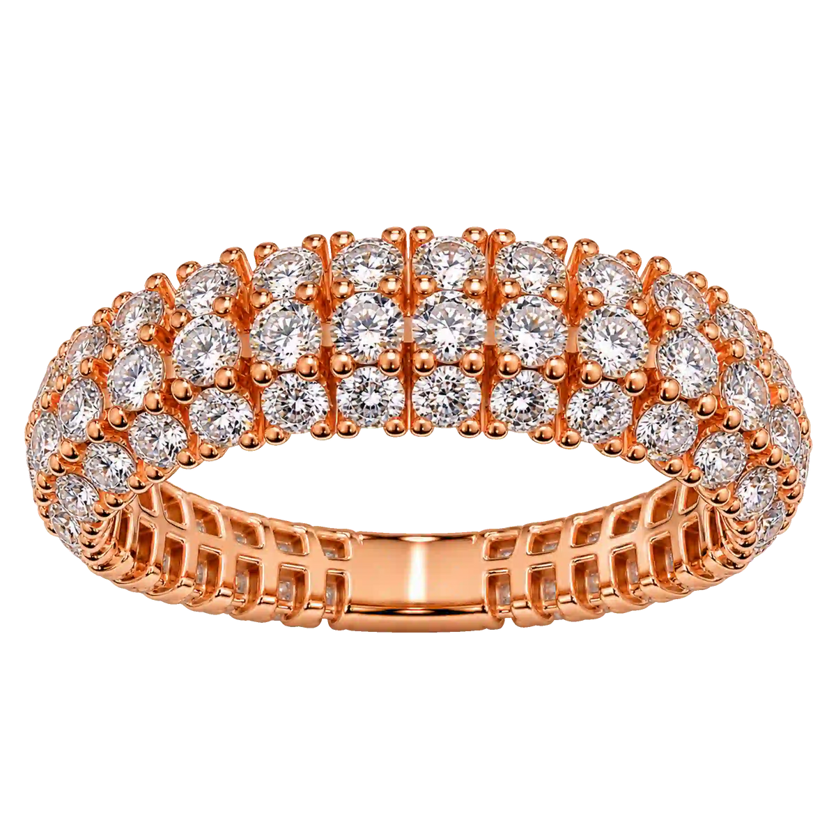 Anello Oro Rosa 18 kt con  Diamanti naturali | Atelier Orafo | Prodotto | 2400