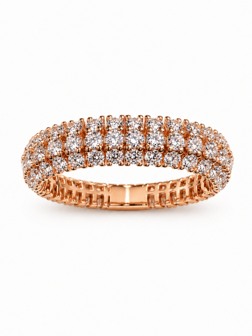 Anello Oro Rosa 18 kt con  Diamanti naturali | Atelier Orafo | Prodotto