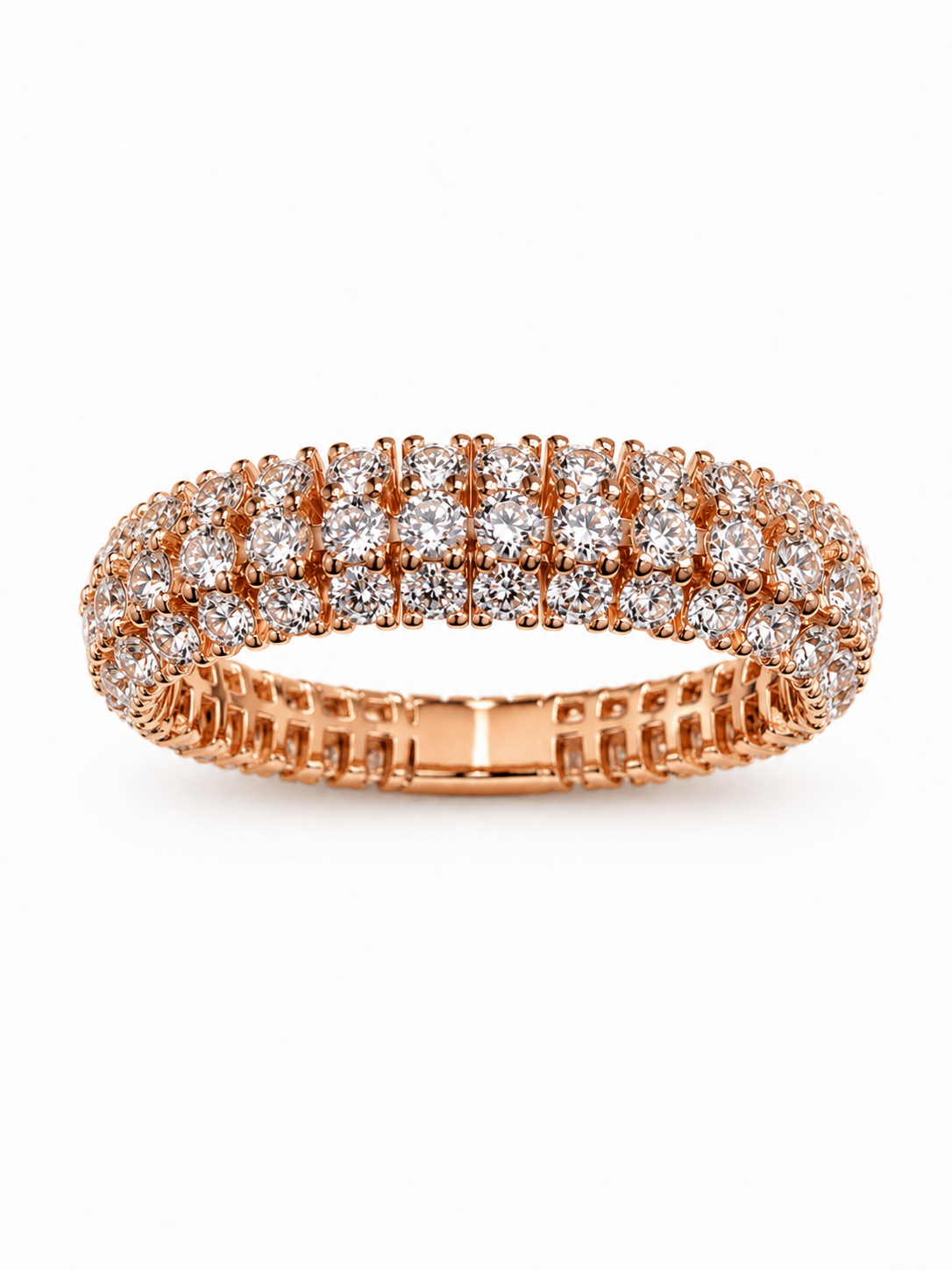 Anello Oro Rosa 18 kt con  Diamanti naturali | Atelier Orafo | Prodotto