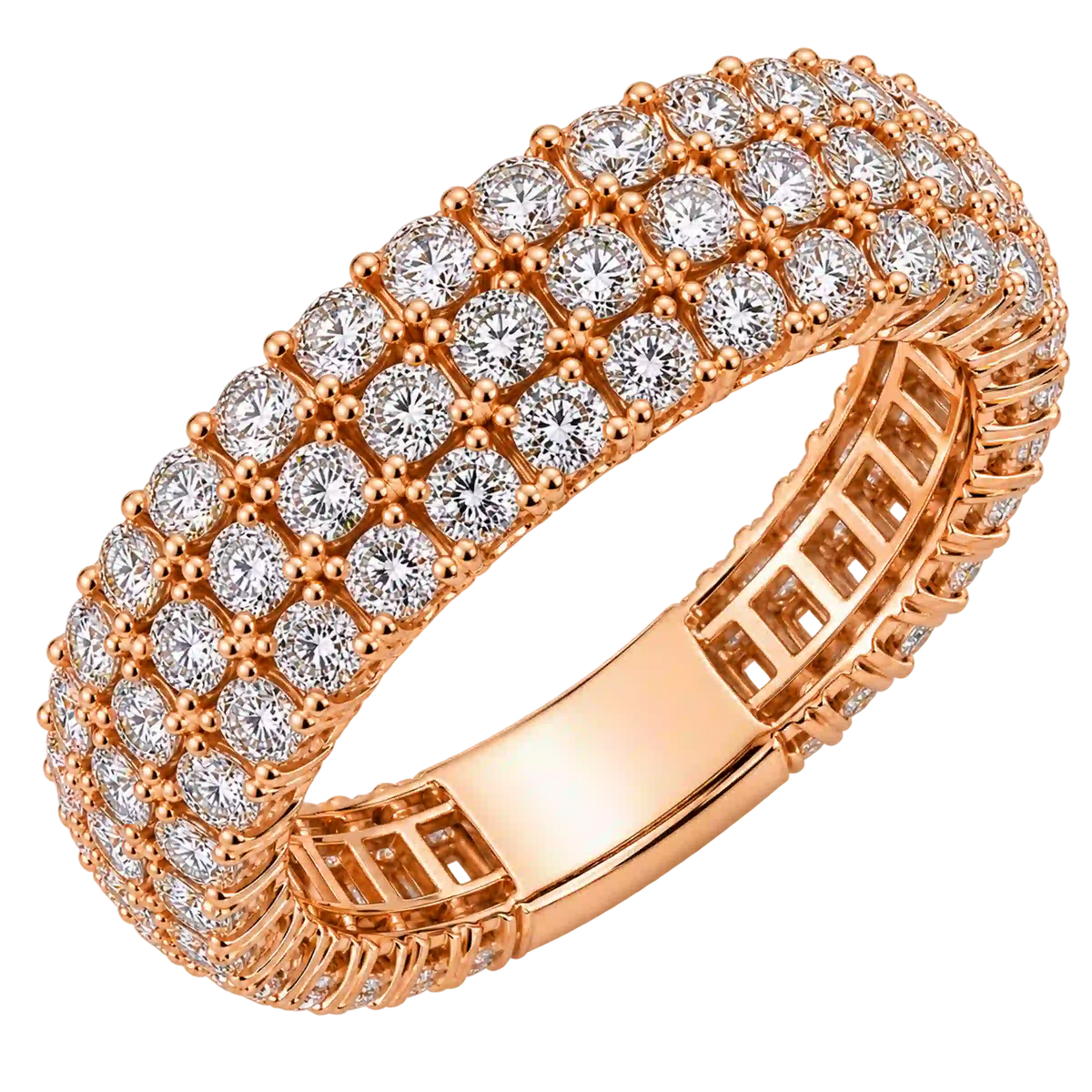 Anello Oro Rosa 18 kt con  Diamanti naturali | Atelier Orafo | Prodotto2 | TRAS | 2400