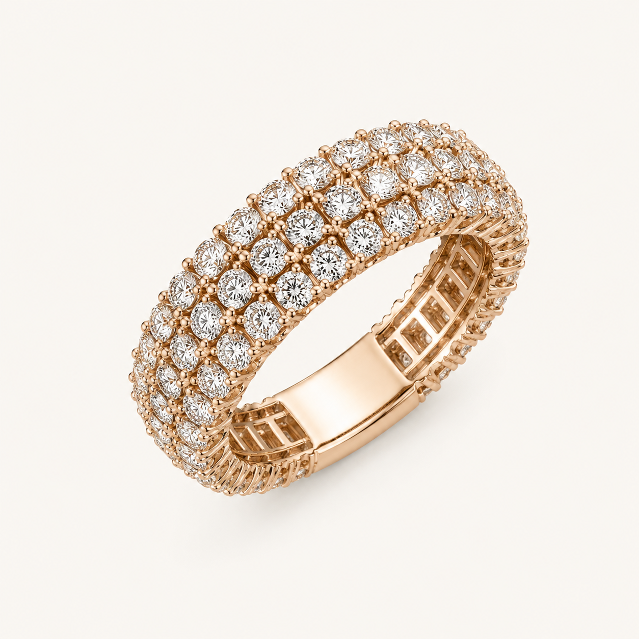 Anello Oro Rosa 18 kt con  Diamanti naturali | Atelier Orafo | Prodotto2