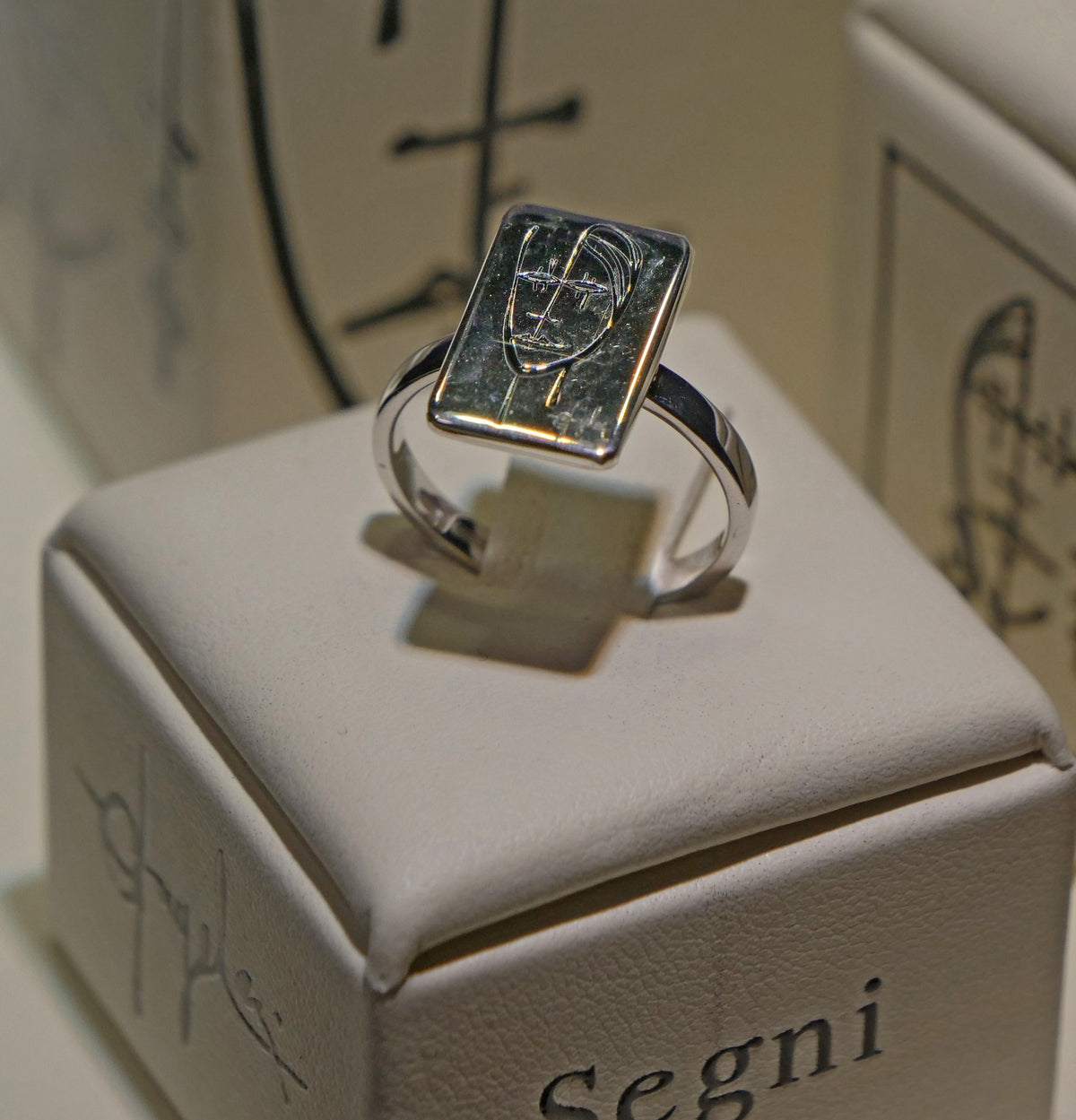 Anello Segni Angeleri Argento 925 | Atelier Orafo | supporto