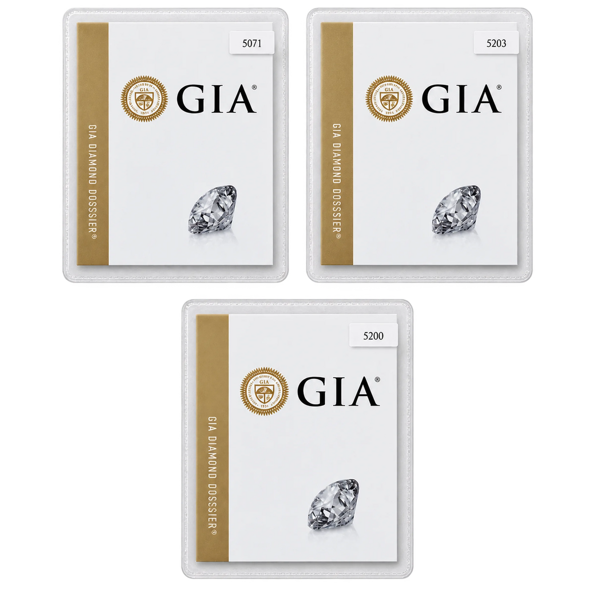 Anello Trilogy in Oro Bianco 18kt con Diamanti Naturali Certificati GIA | Atelier Orafo | certificati | 2400