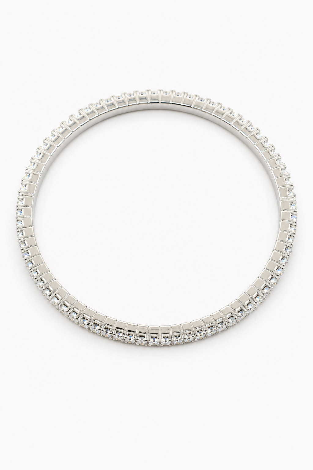 Bracciale Estendibile in Oro Bianco 18kt con Diamanti Naturali | Atelier Orafo | nudo