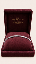 Bracciale Estendibile in Oro Bianco 18kt con Diamanti Naturali con scatola | Atelier Orafo | scatola