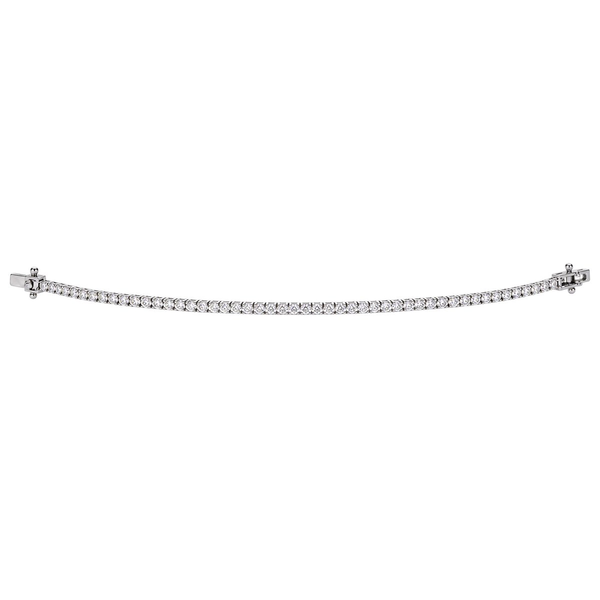 Bracciale Tennis Oro Bianco 18kt e Diamanti Naturali  | Atelier Orafo | nudo