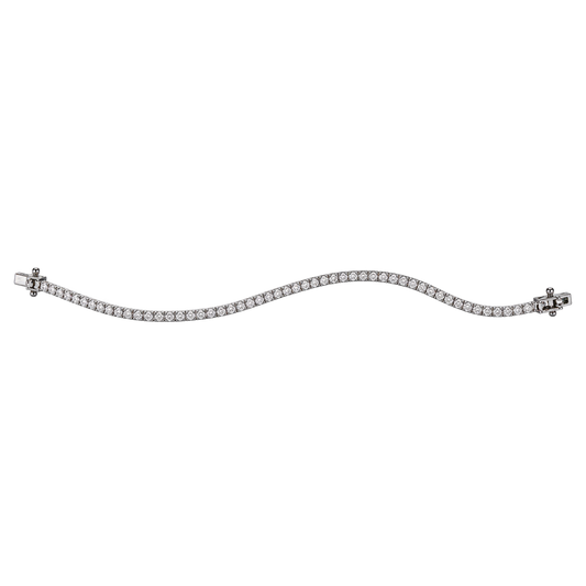 Bracciale Tennis Oro Bianco 18kt e Diamanti Naturali  | Atelier Orafo | nudo2