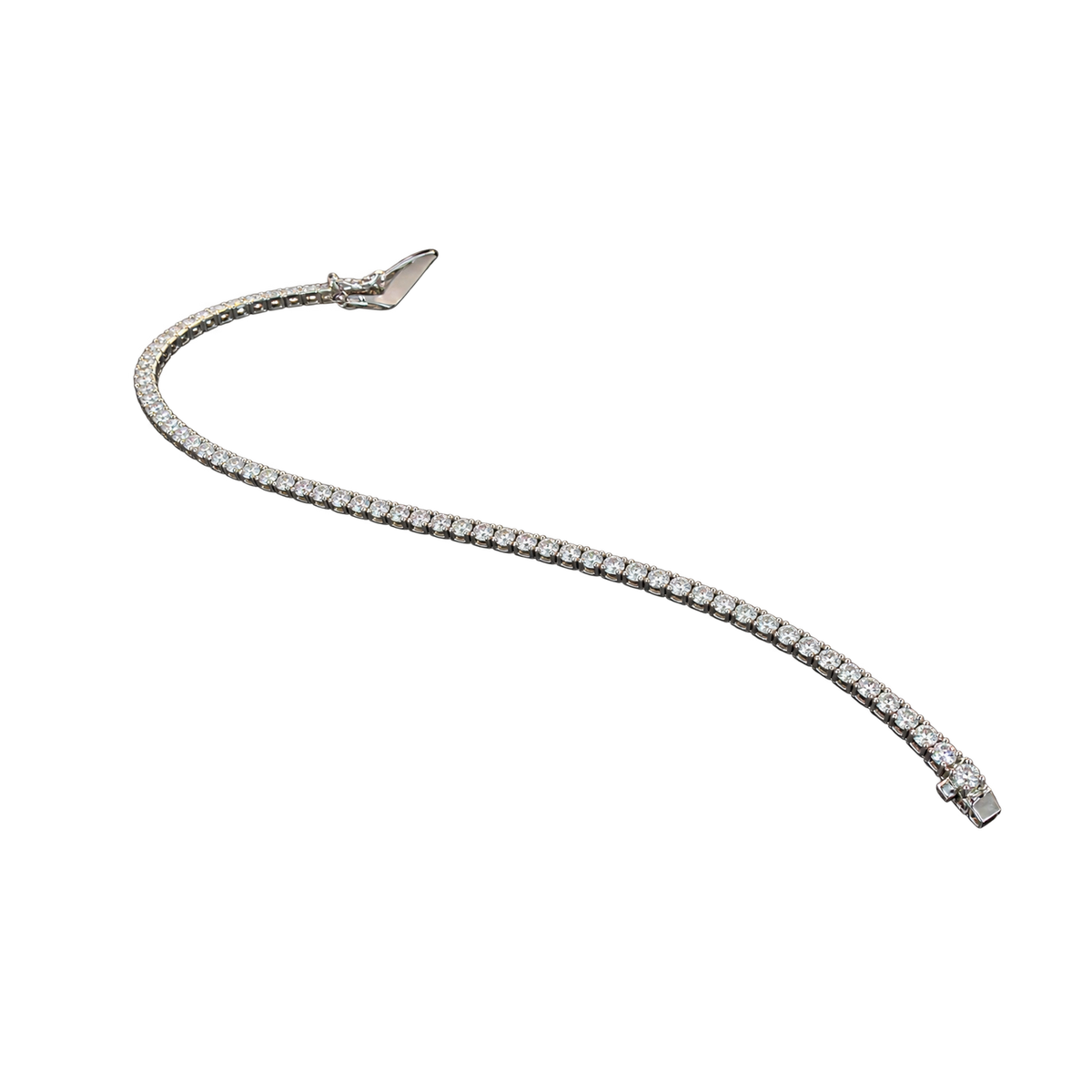 Bracciale Tennis in Oro Bianco 18kt con DiamantiNaturali_AtelierOrafo__nudo2