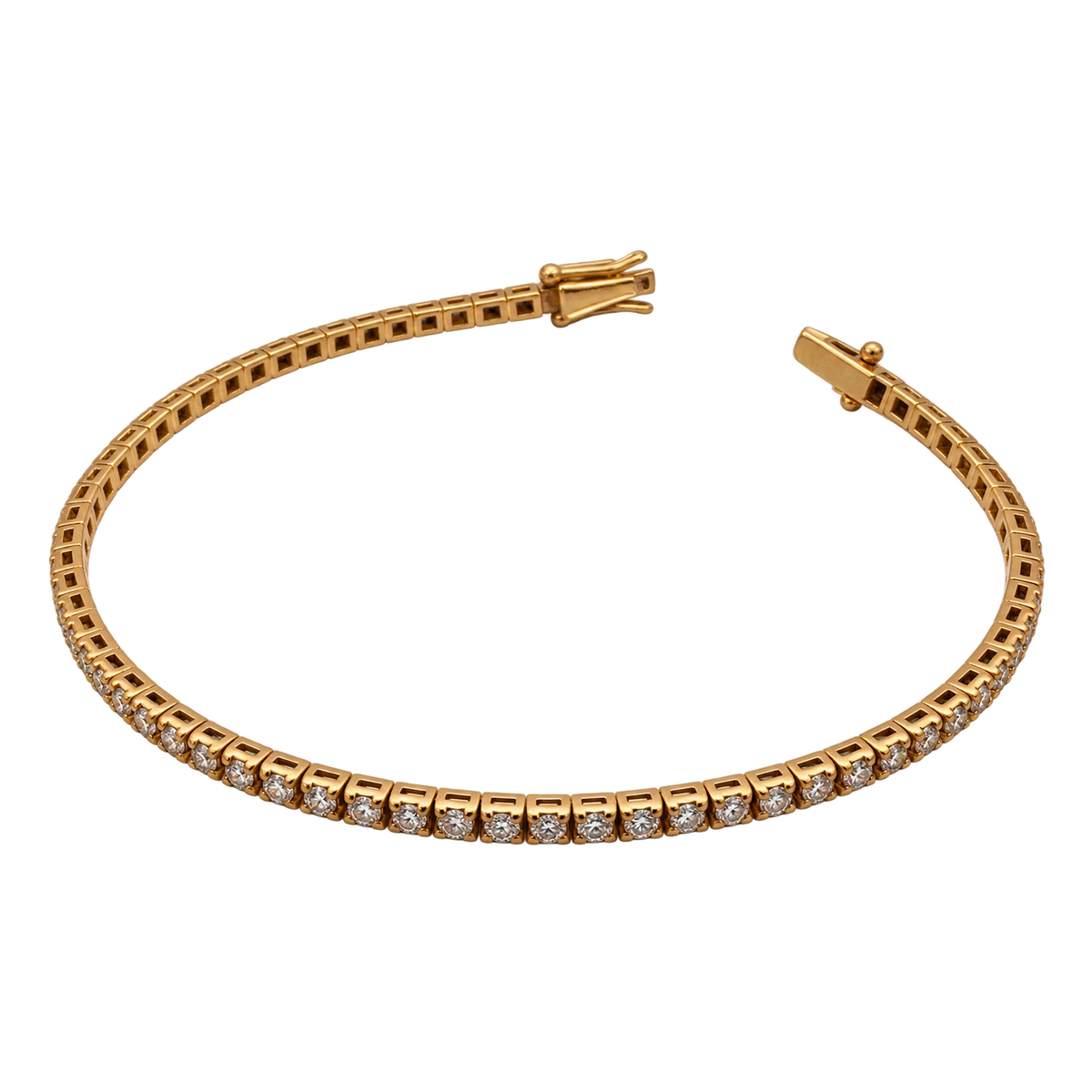 Bracciale Tennis in Oro Rosa 18kt con Diamanti Naturali | Atelier Orafo | nudo4 | 2400
