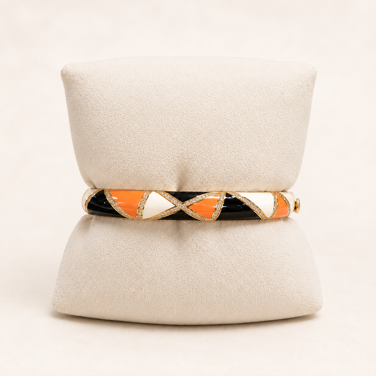 Bracciale in Oro Giallo 18 kt con Diamanti Naturali e HyCeram®