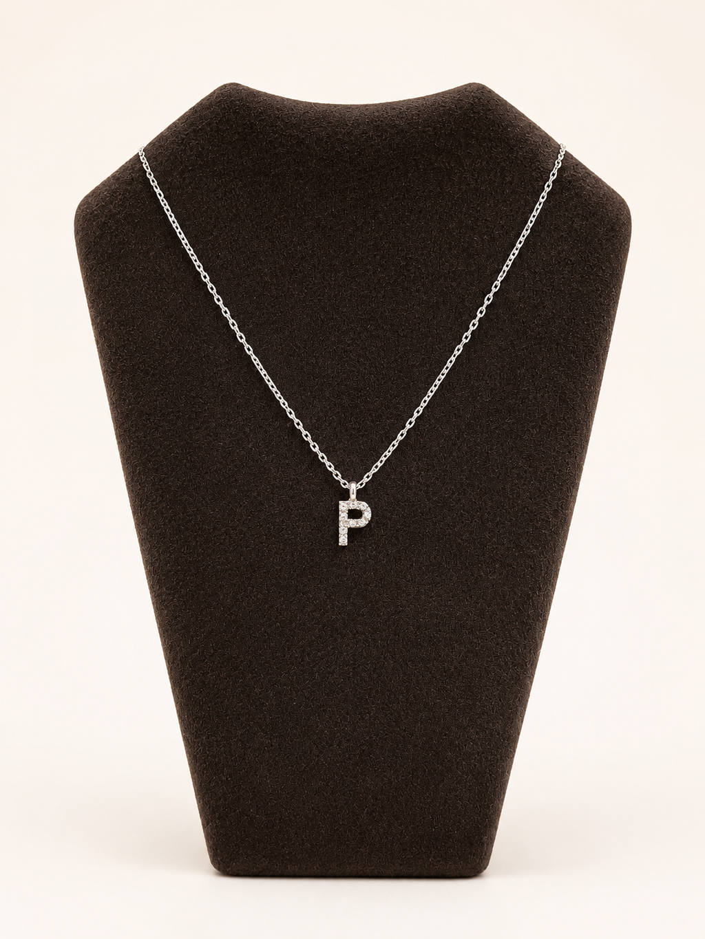 Catenina con Ciondolo Lettera in Oro 18kt e Diamanti Naturali