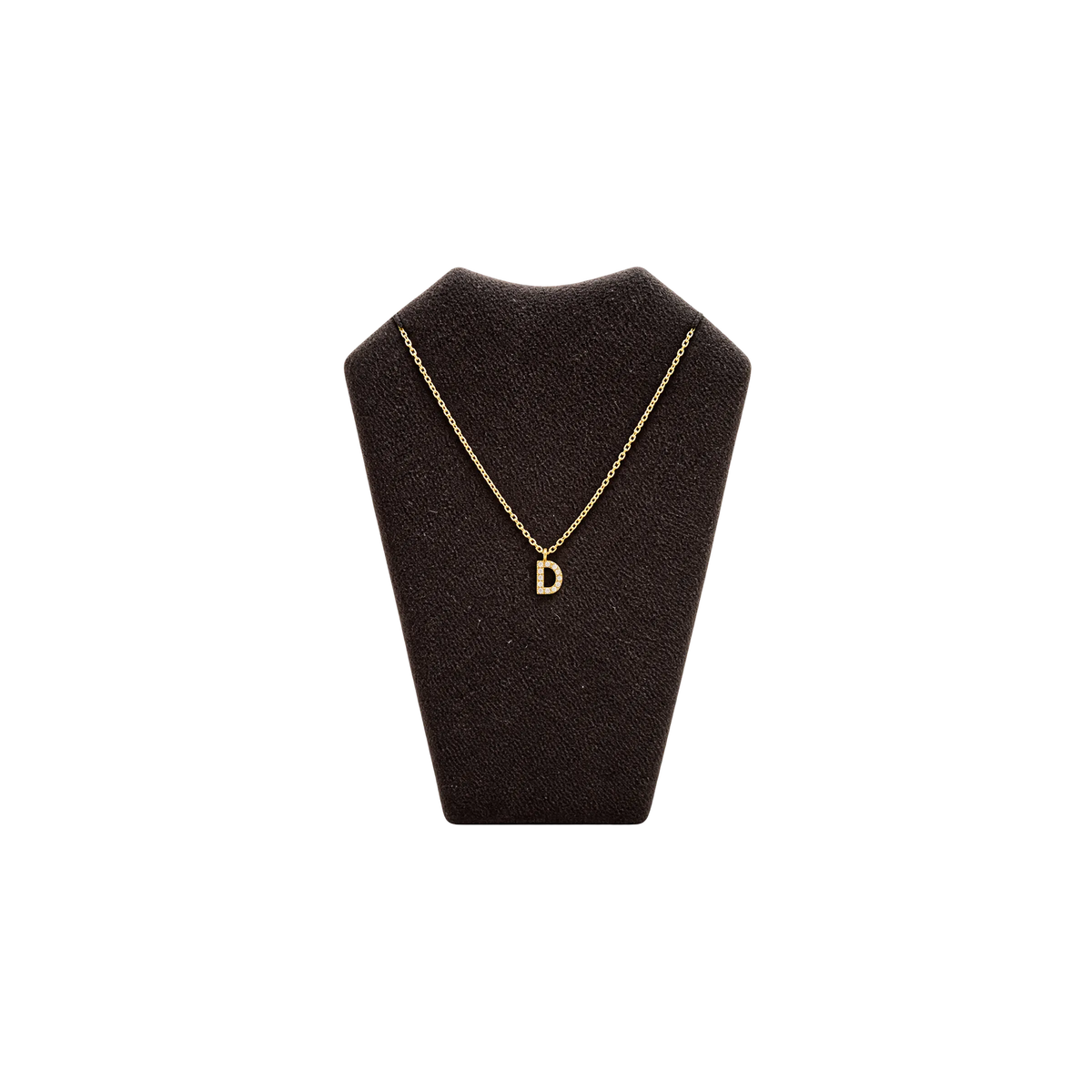 Catenina con Ciondolo Lettera in Oro 18kt e Diamanti Naturali | Atelier Orafo | nudo2