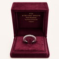 Fede Circolare Estendibile in Oro Bianco 18 kt con Diamanti Naturali