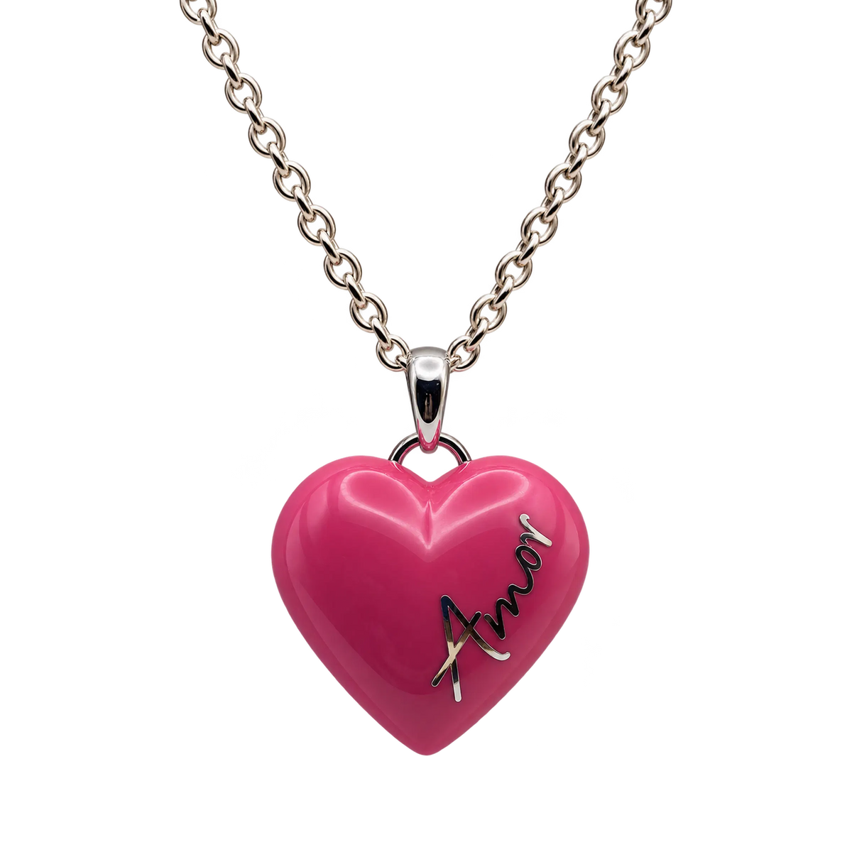Collana Ciondolo Cuore Argento 925 Hyceram Lilla | Atelier Orafo | nudo