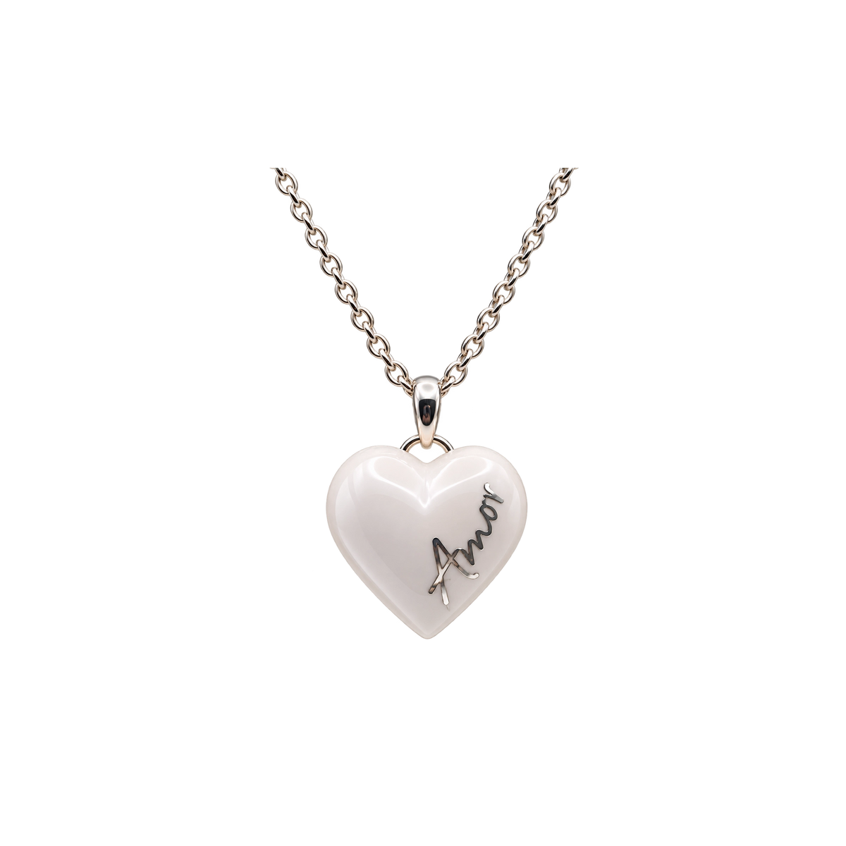 Collana Ciondolo Cuore PIccolo Argento 925 Hyceram Rosa | Atelier Orafo | nudo