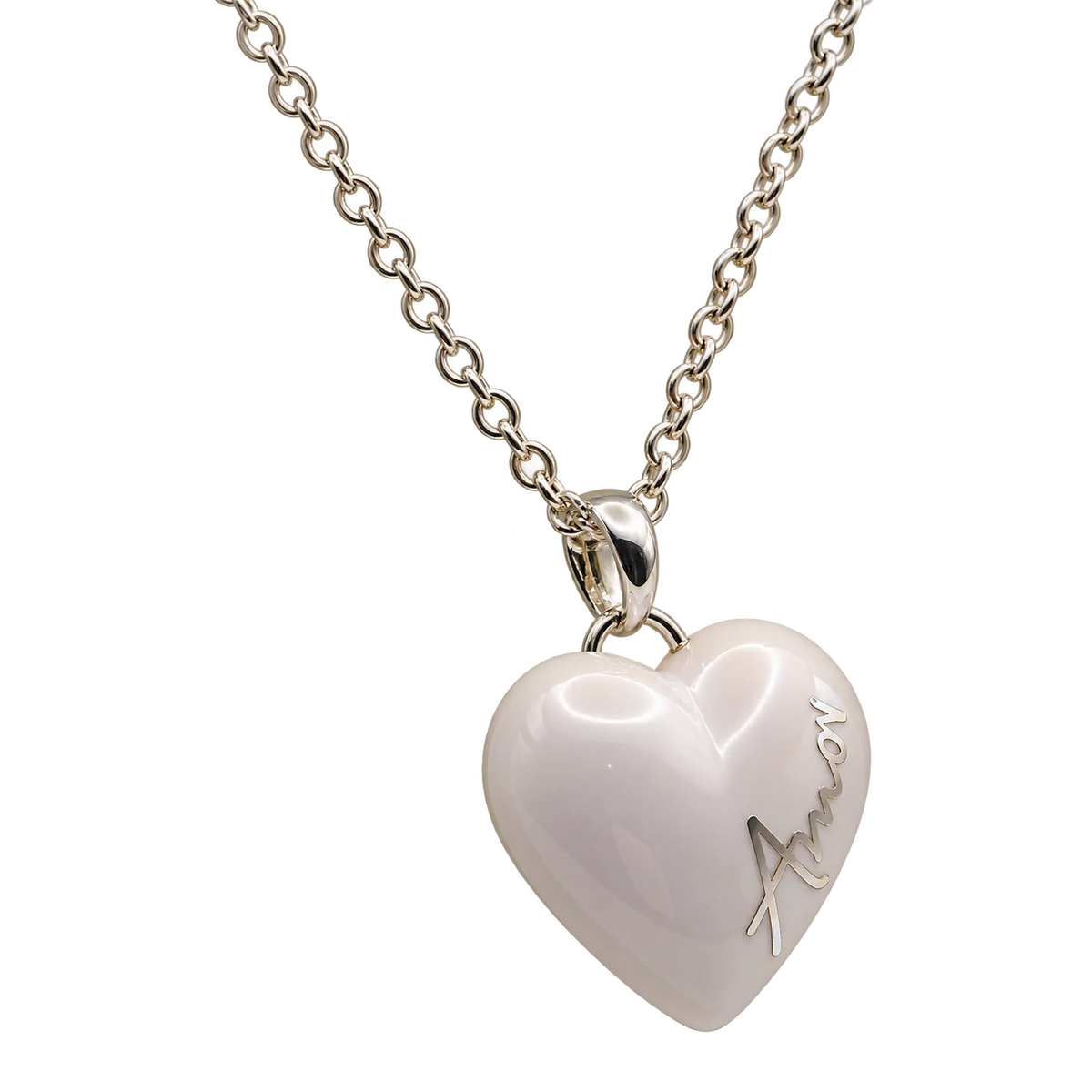 Collana Ciondolo Cuore PIccolo Argento 925 Hyceram Rosa | Atelier Orafo | nudo2