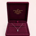 Collana Punto Luce Oro Bianco 18kt e Diamante Naturale 0,04 |con scatola Atelier Orafo ! scatola