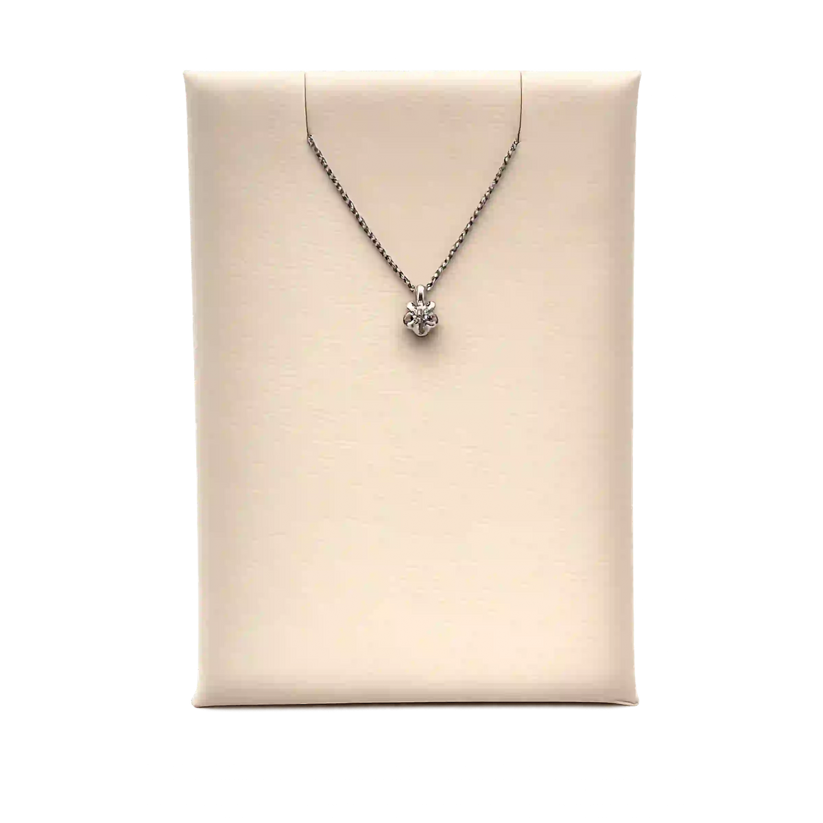 Collana Punto Luce · Oro Bianco 18kt · Diamante Naturale