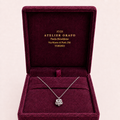 Collana Punto Luce Oro Bianco 18kt e Diamante Naturale ct 0_07 con Scatola | Atelier Orafo | scatola